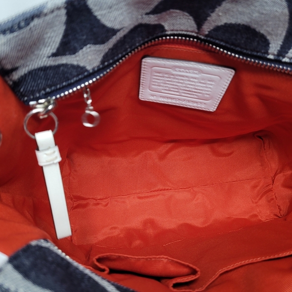 Coach Hampton Denim Large Signature Tote - Picture 8 of 12